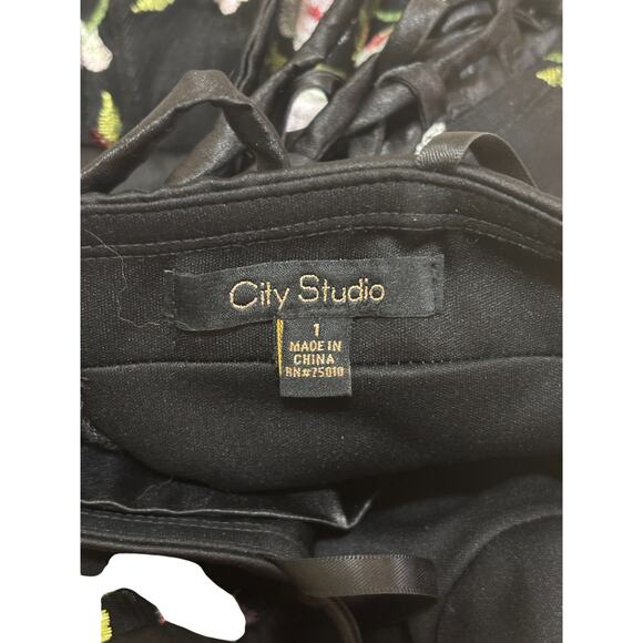 City Studio Floral Midi Dress Women 1 Black‎ Prom Homecoming Formal Party Glam - Picture 7 of 9